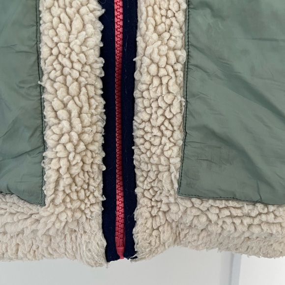 Mini Boden Kids' High Pile Fleece Hooded Jacket, Natural Borg, 6-7 - Picture 5 of 8